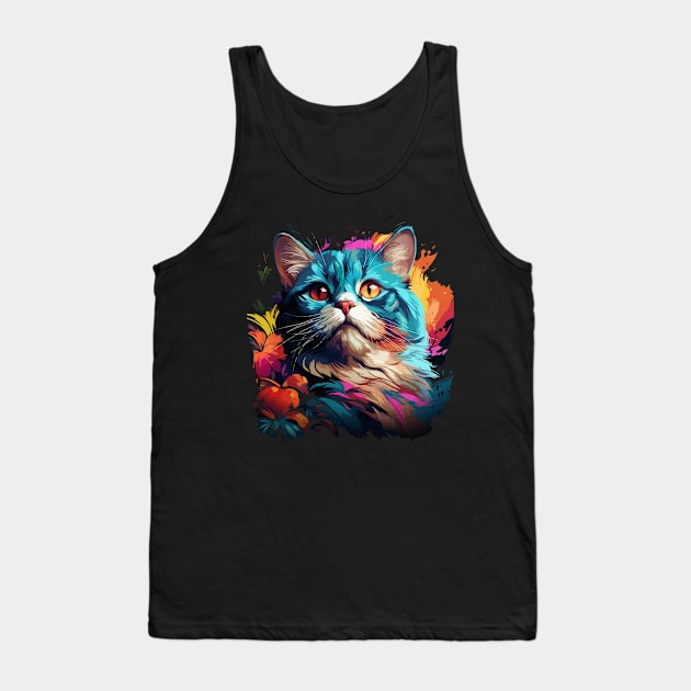 Exotic Shorthair Rainbow Tank Top by JH Mart